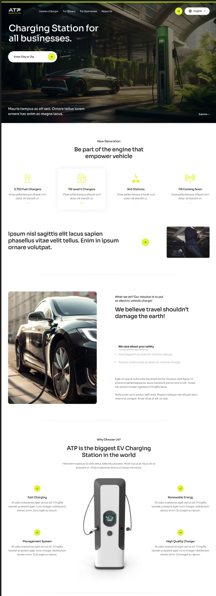 Product focused ecommerce and technology website UI UX design example